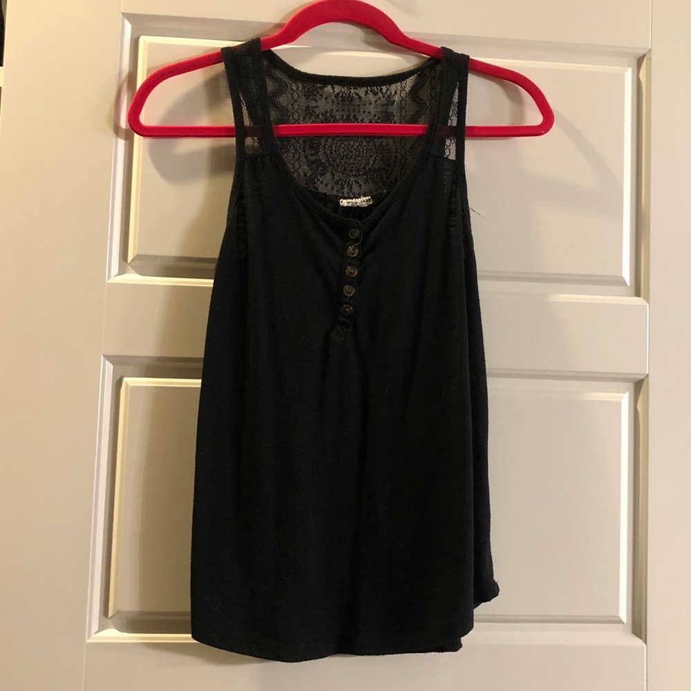Black Lace Tank Top